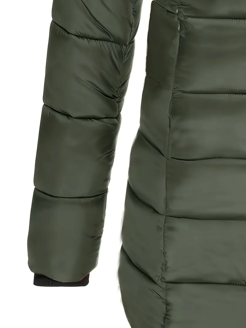 Olvoria | Women's Mid-Length Padded Winter Coat with Hood