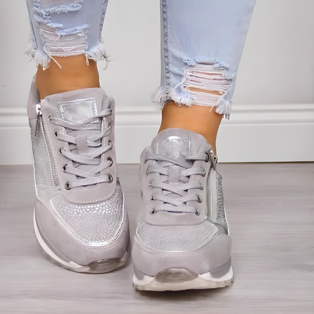 Olvoria | Women's Orthopedic Sneakers with Side Zipper