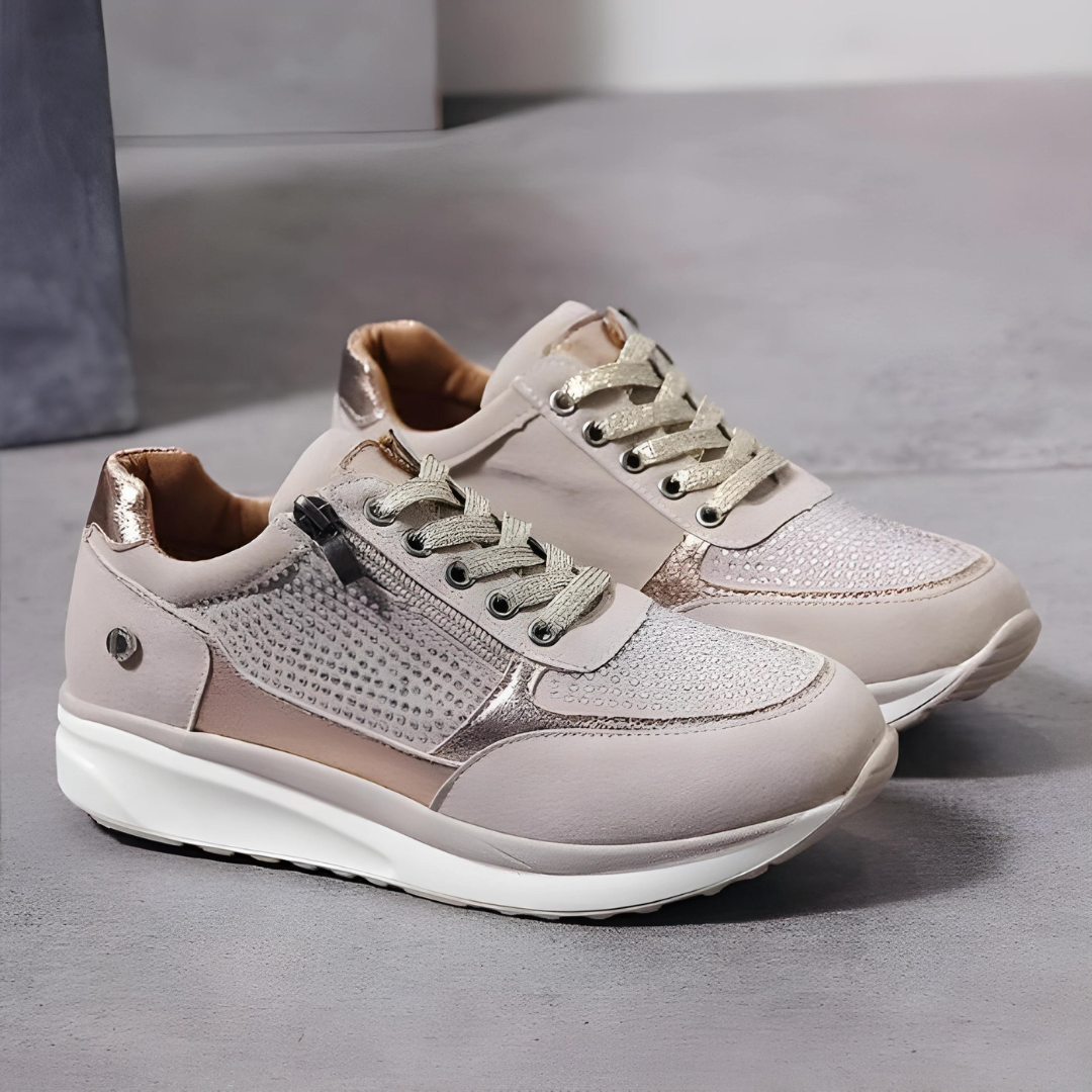 Olvoria | Women's Orthopedic Sneakers with Side Zipper