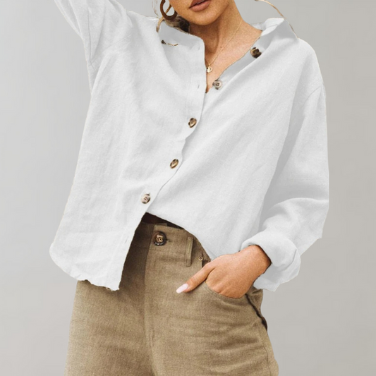 Olvoria | Women's Oversized Button-Down Blouse