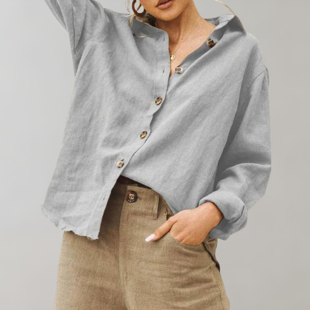 Olvoria | Women's Oversized Button-Down Blouse