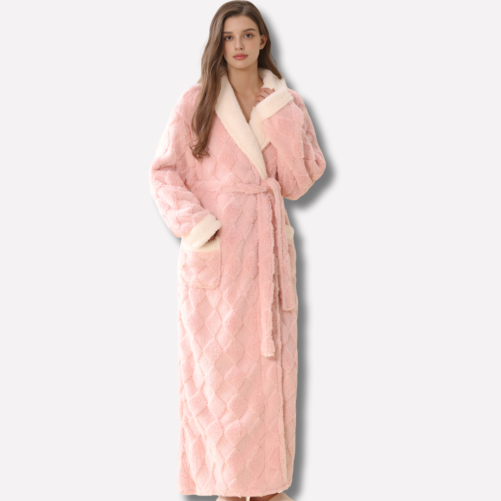 Olvoria | Women's Plush Hooded Bathrobe