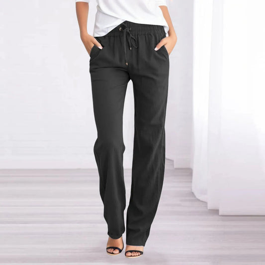 Olvoria | Women's Relaxed Fit Drawstring Trousers