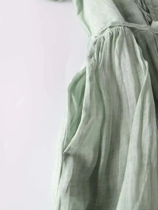 Olvoria | Women's Ruffle Front Midi Dress