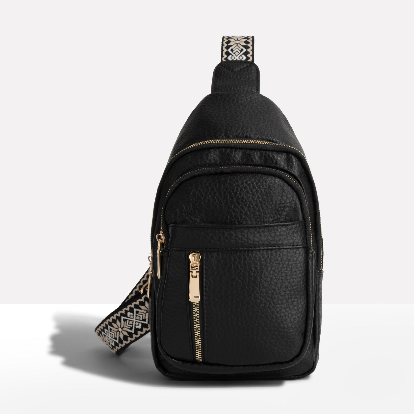 Olvoria | Women's Sling Backpack with Patterned Strap