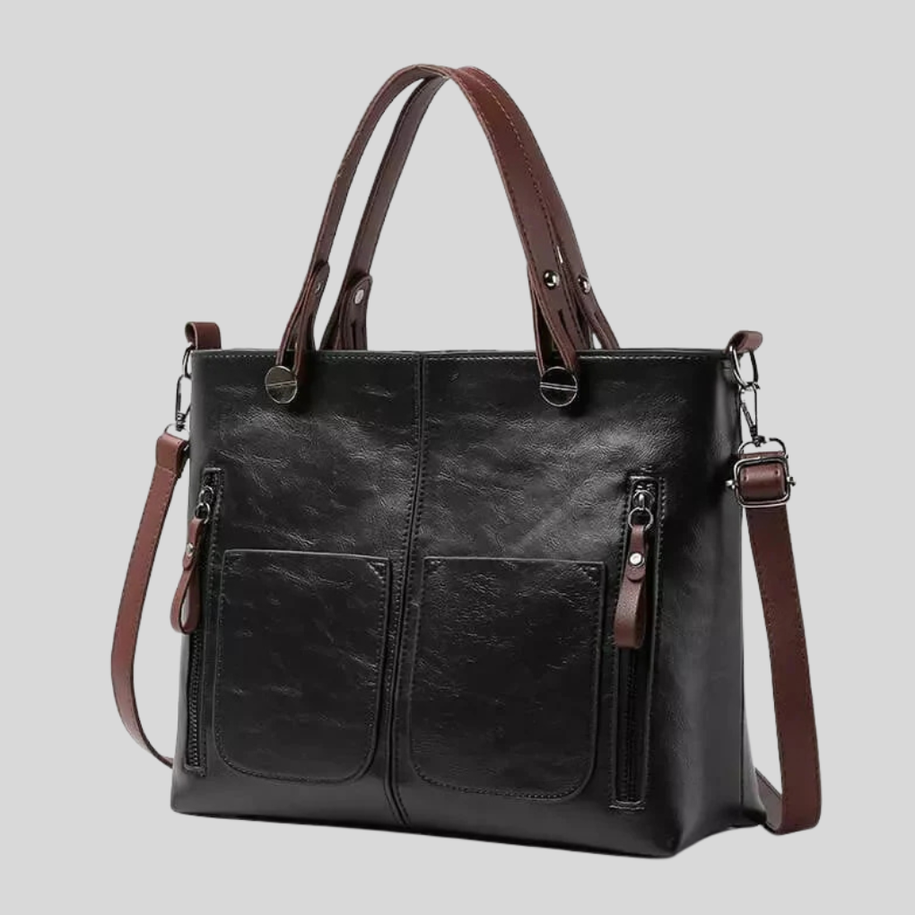 Olvoria | Women's Tote Bag with Front Pockets