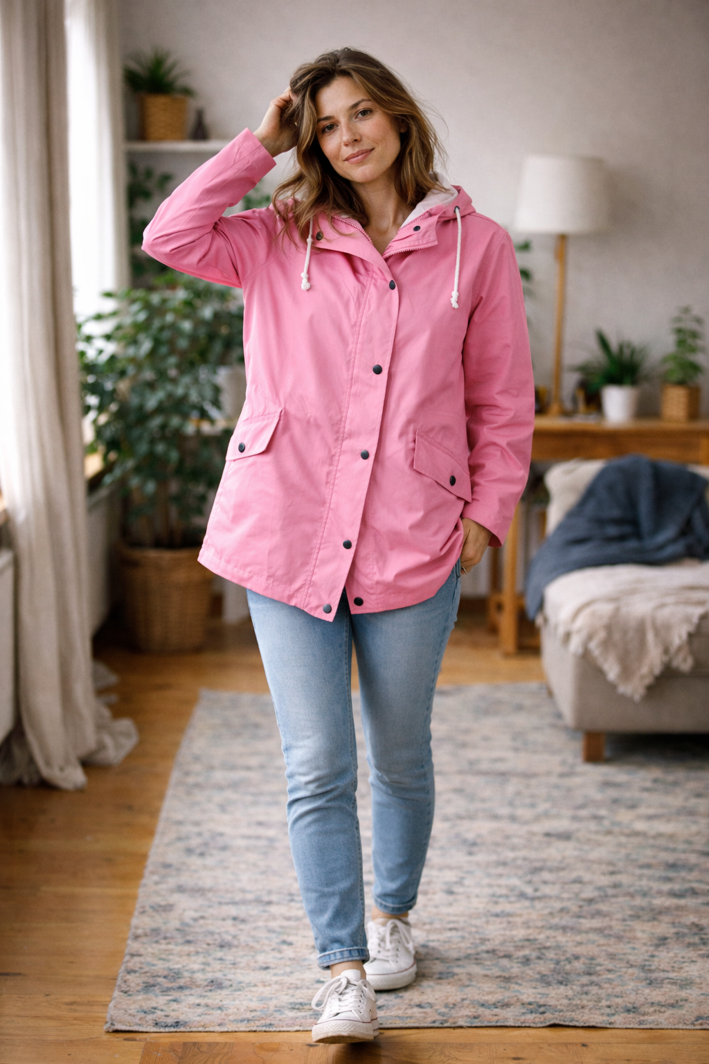 Olvoria Women's Transitional Jacket with Hood Lightweight