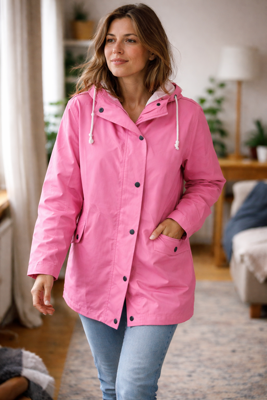 Olvoria Women's Transitional Jacket with Hood Lightweight