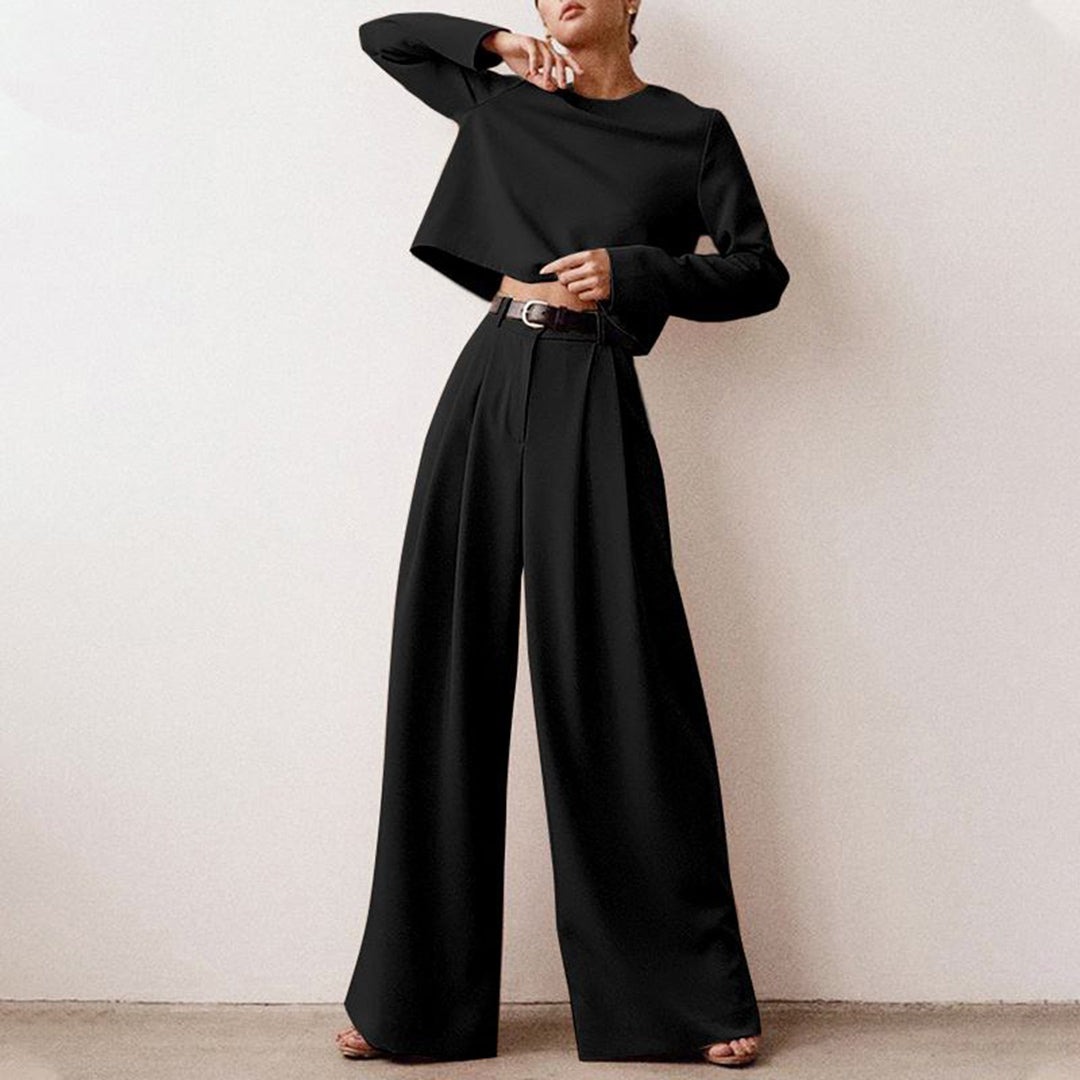 Olvoria | Women's Two-Piece Wide Leg Pant Set