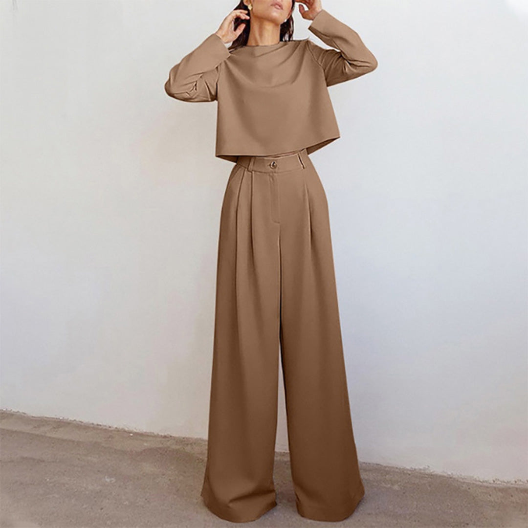 Olvoria | Women's Two-Piece Wide Leg Pant Set
