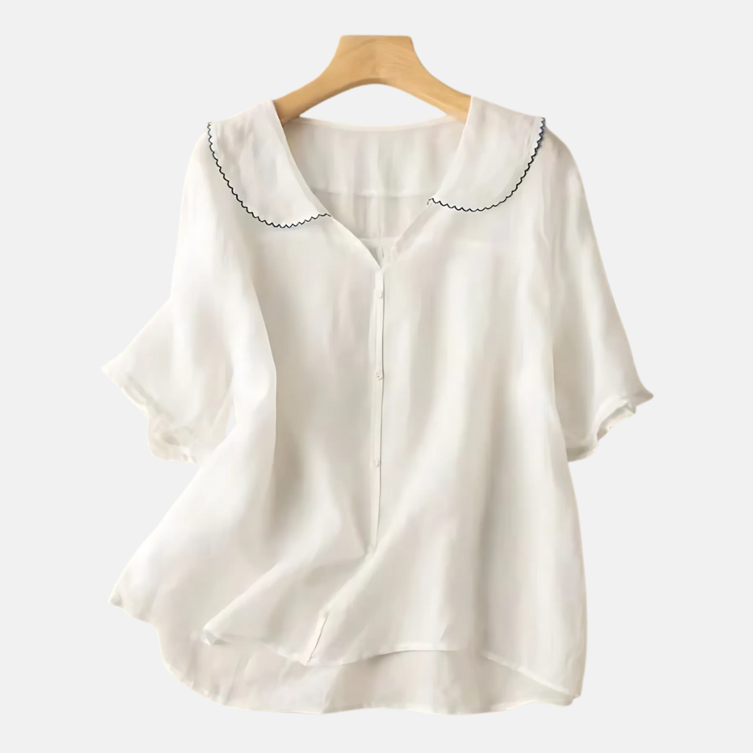Olvoria | Women's Vintage Doll Collar Shirt