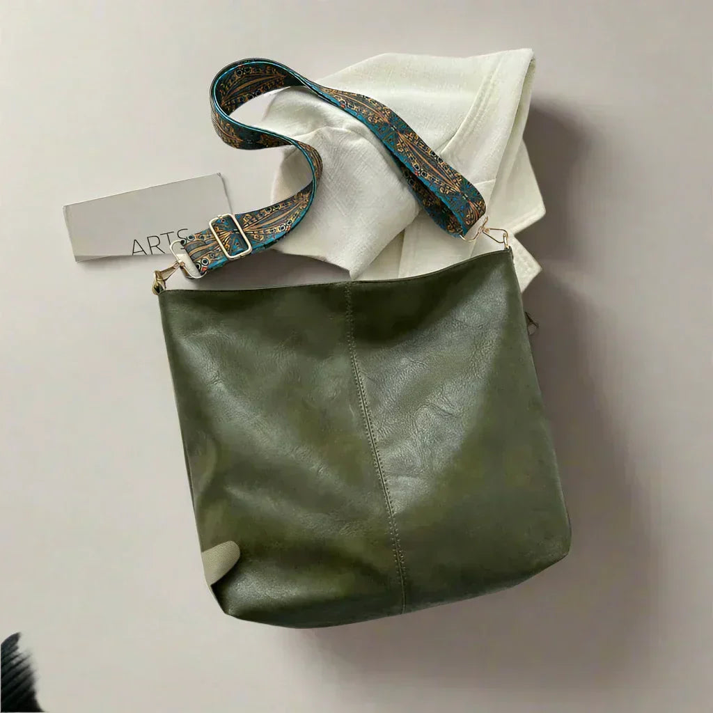 Olvoria | Women's Vintage Shoulder Bag with Bohemian Strap