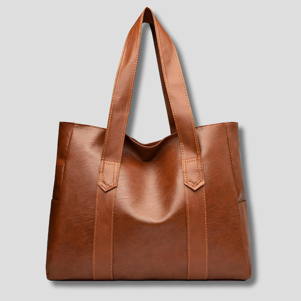 Olvoria | Women's Vintage Tote Bag with Side Pockets
