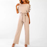 Olvoria | Combinaison femme pantalon large avec ceinture à nouer