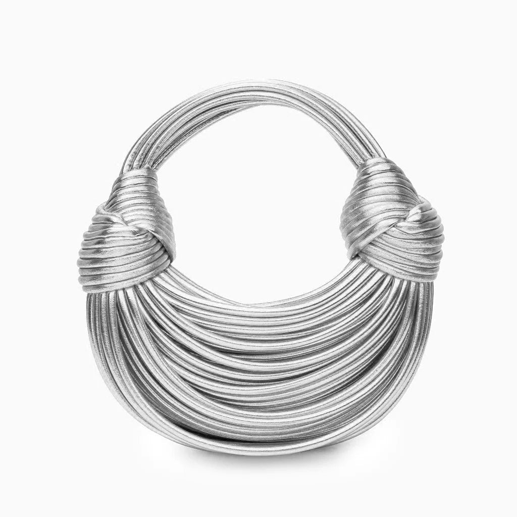Olvoria | Women's Woven Knot Handle Bag