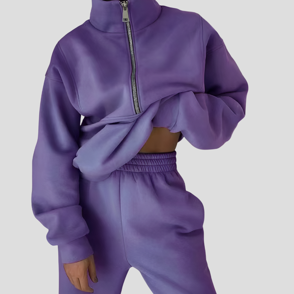 Olvoria | Women's Zipper Tracksuit Set