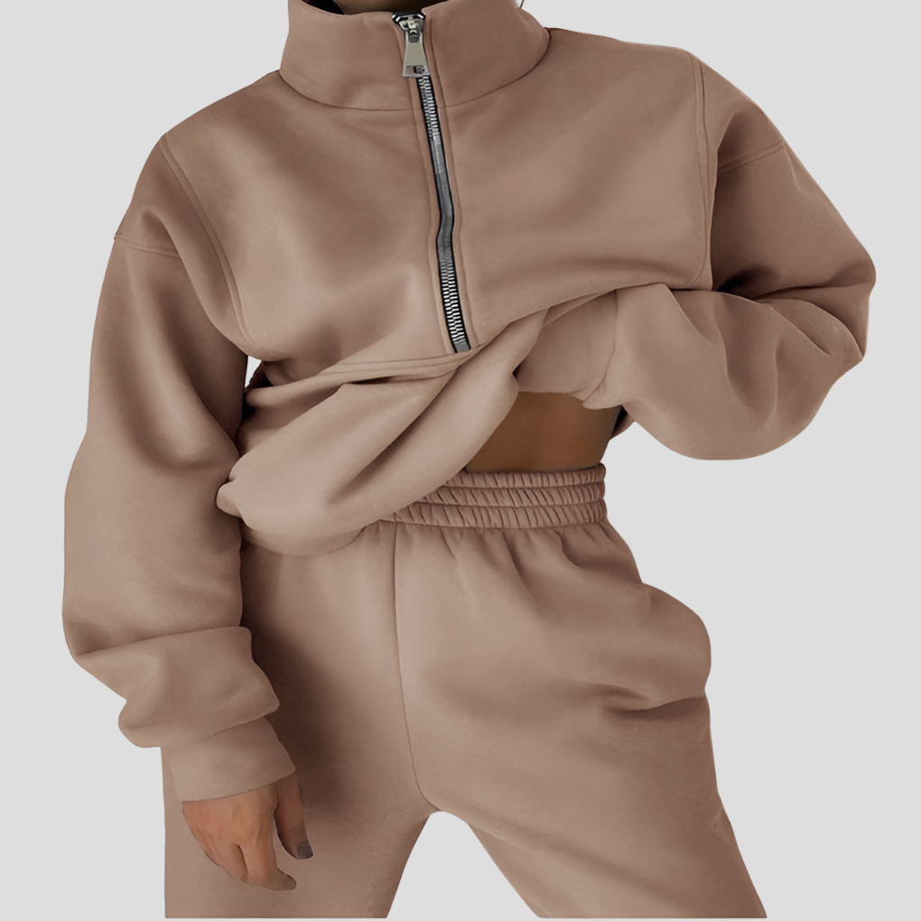 Olvoria | Women's Zipper Tracksuit Set