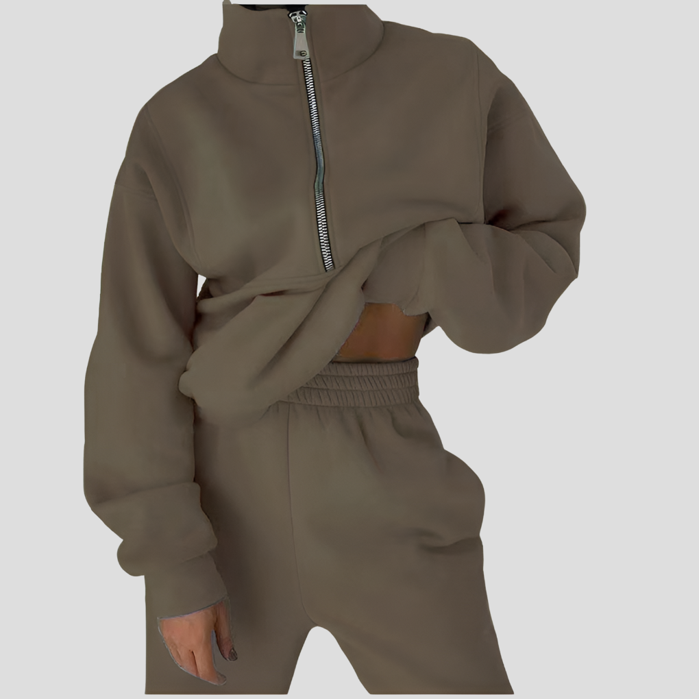 Olvoria | Women's Zipper Tracksuit Set
