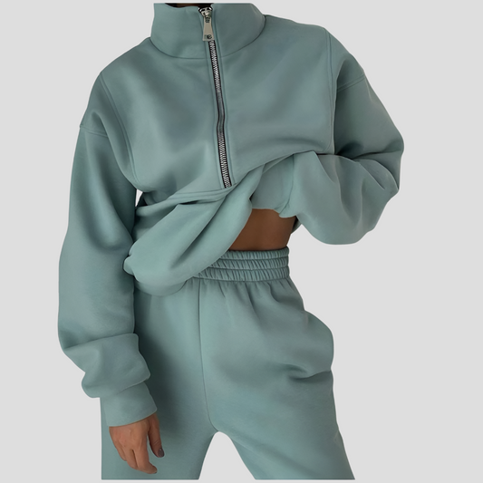 Olvoria | Women's Zipper Tracksuit Set