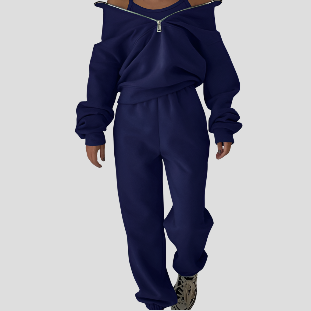 Olvoria | Women's Zipper Tracksuit Set