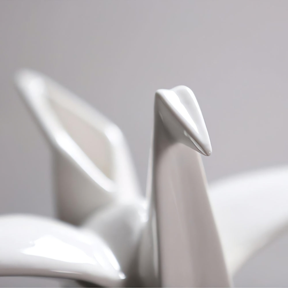 Origami-Inspired Ceramic Bird Statue