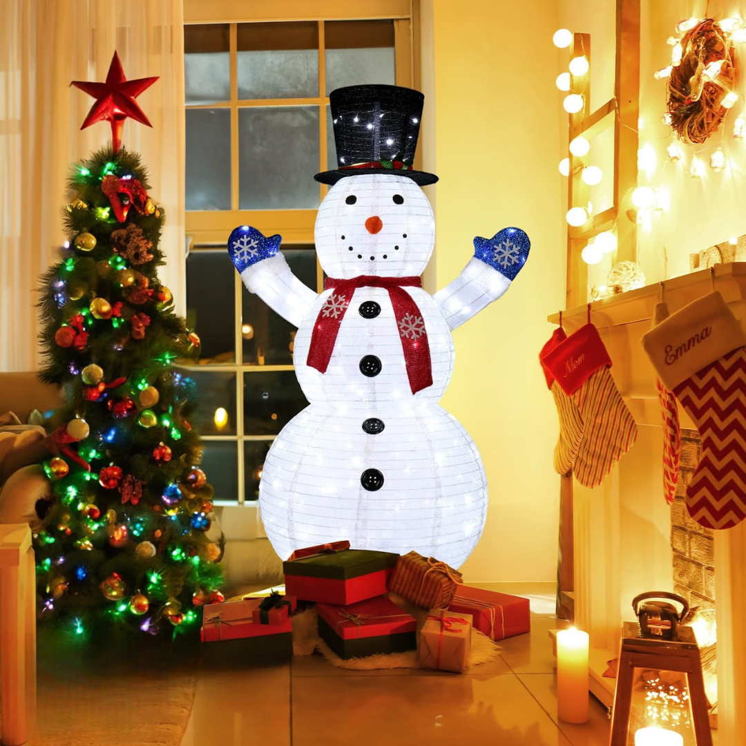 Outdoor Christmas Snowman Light Decoration