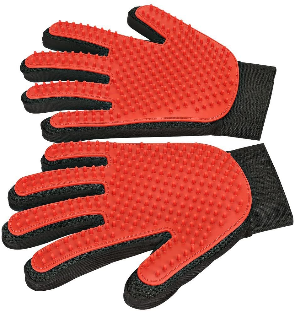 PET GROOMING GLOVE - SOFT AND EFFICIENT HAIR REMOVER FOR DOGS AND CATS