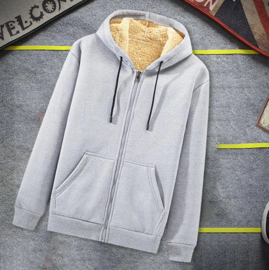 Plus-size warm winter lambskin hooded jacket