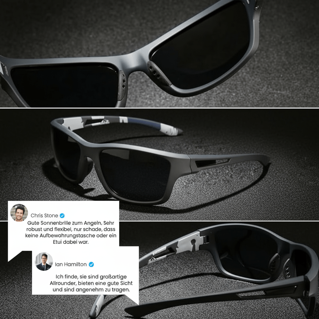 POLARSPORTX Pro - Polarised sports sunglasses with UV400 protection for outdoor & everyday wear