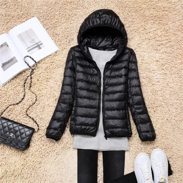 Polina | The new ultra-light, packable down coats with hood