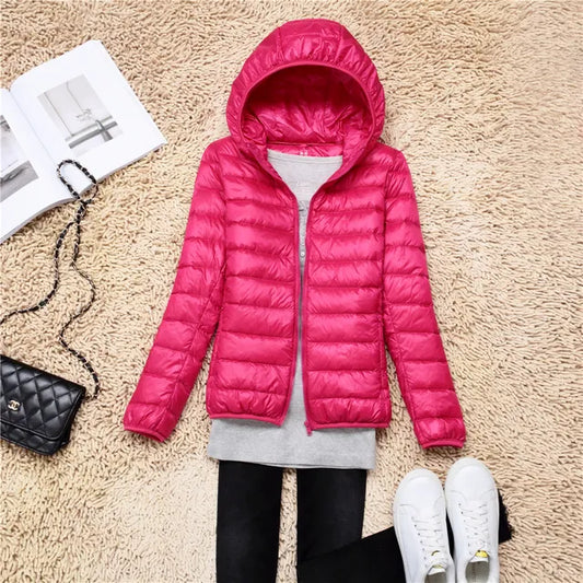 Polina | The new ultra-light, packable down coats with hood