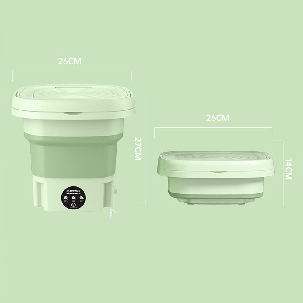 Portable Green Mini Washing Machine with 3 Washing Modes