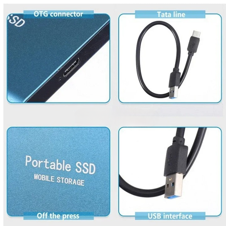 Portable Hard Disk SSD 2TB External Storage Compact Fast Best Quality
