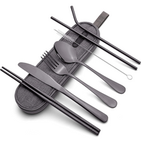 Set de couverts portable en acier inoxydable - Indispensable pour le voyage !