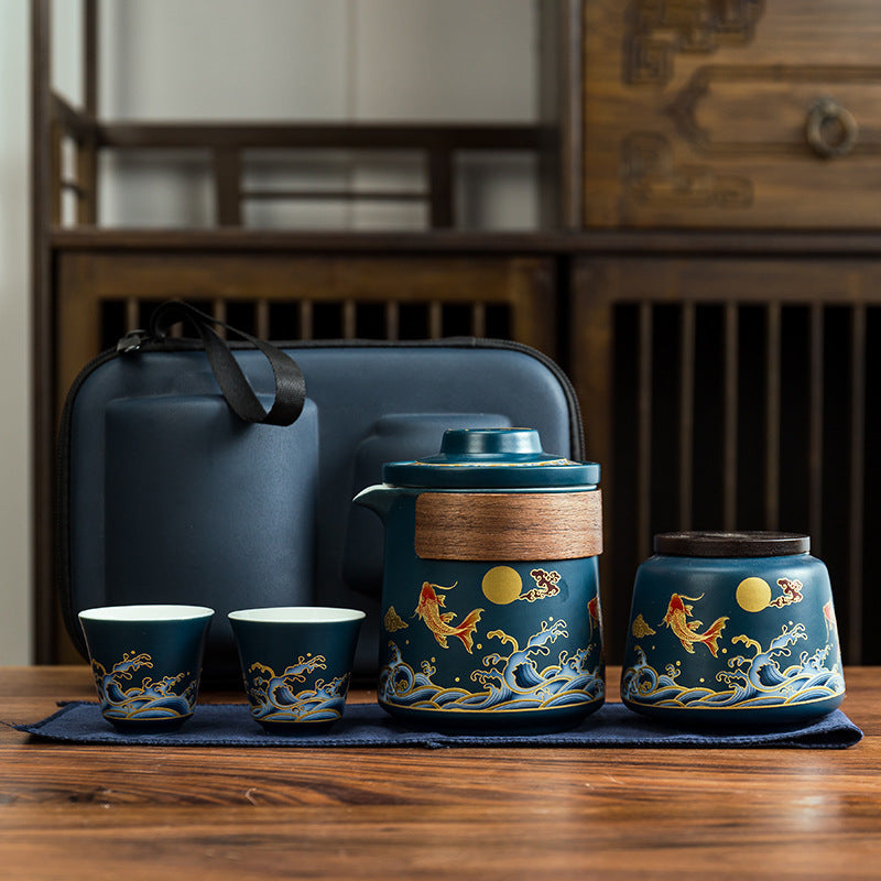 Portable Tea Ceremony in a Compact Form