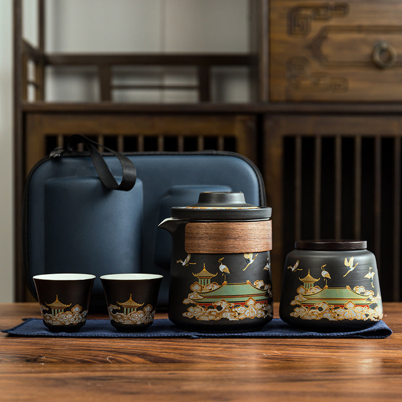 Portable Tea Ceremony in a Compact Form
