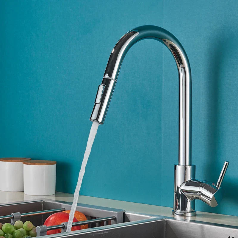 Practical and Elegant Kitchen Faucet with Pull-Out Function