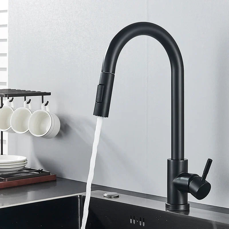 Practical and Elegant Kitchen Faucet with Pull-Out Function