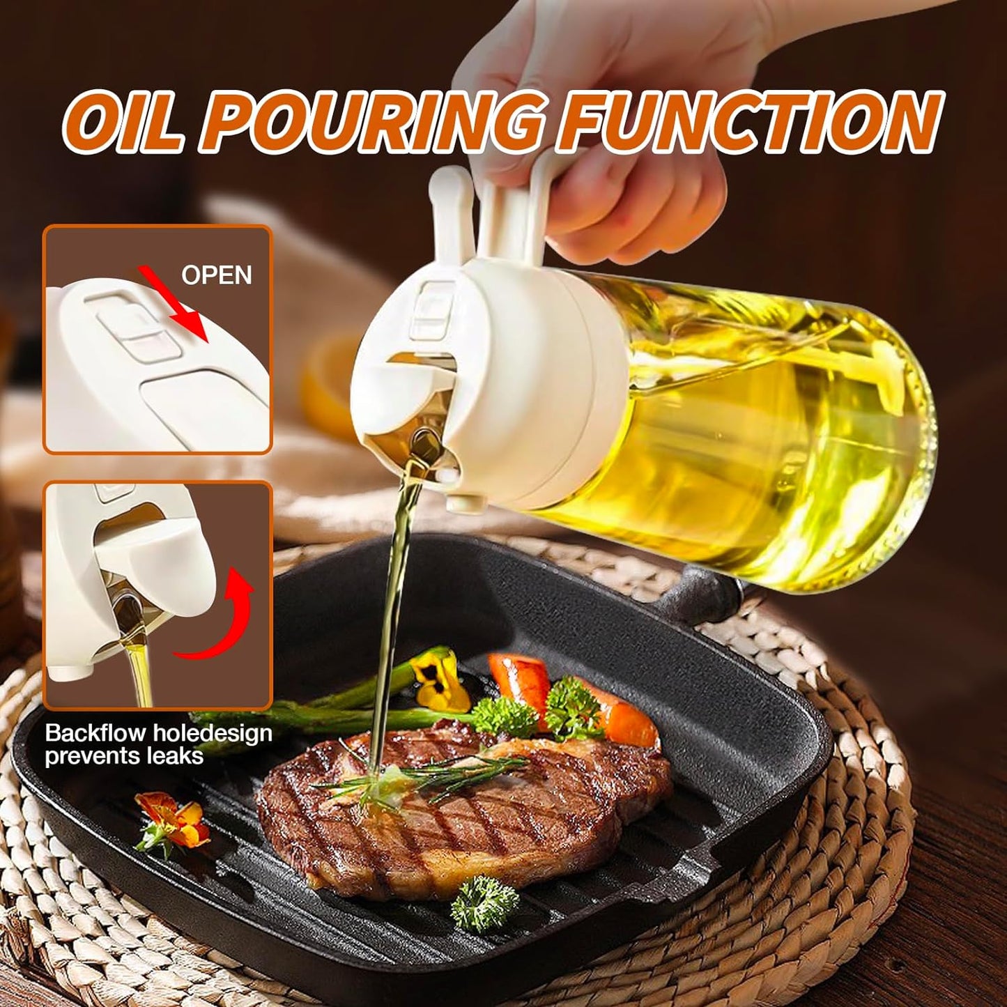 Premium 2-in-1 Olive Oil Spray - DualSpray