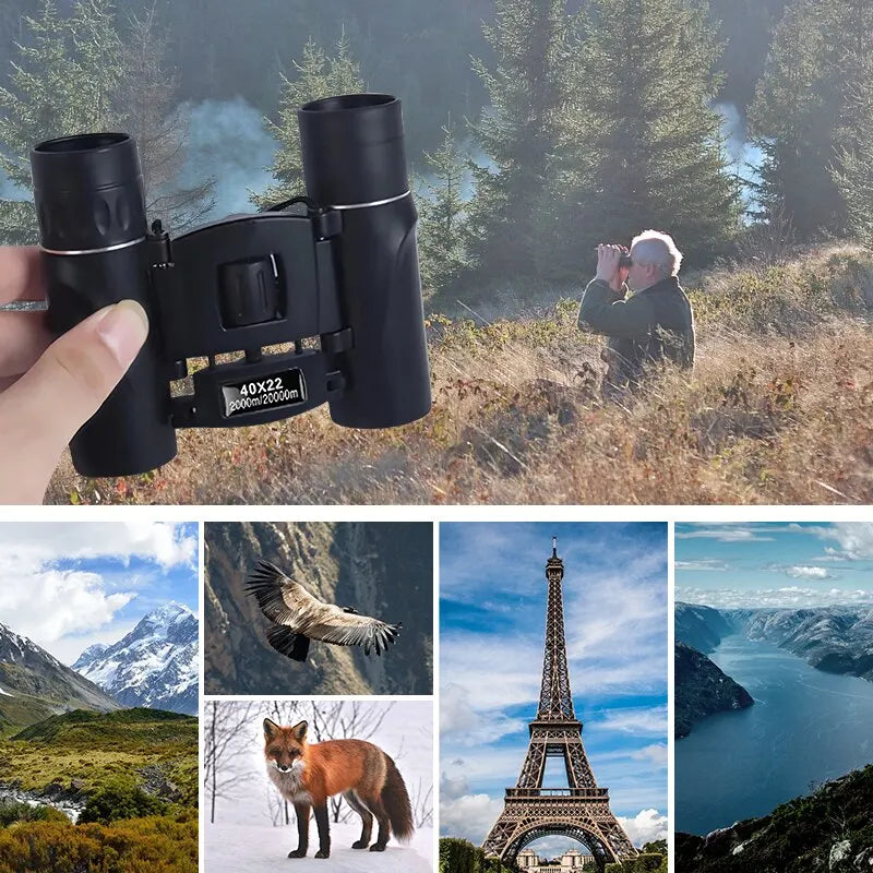Professional 40x22 Binoculars for Hunting and Wildlife Observation – Compact and Lightweight, with a Range of 2000 Meters