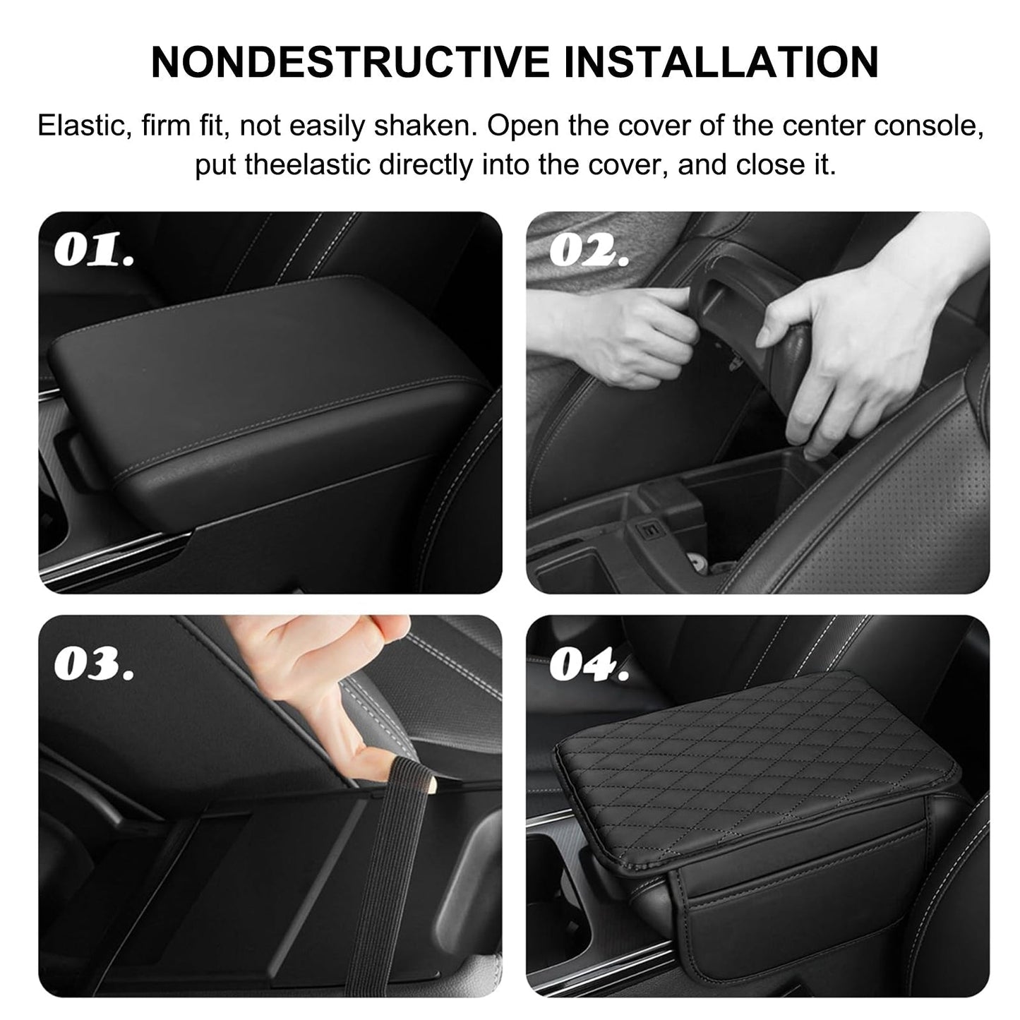 PU Leather Car Armrest Mat