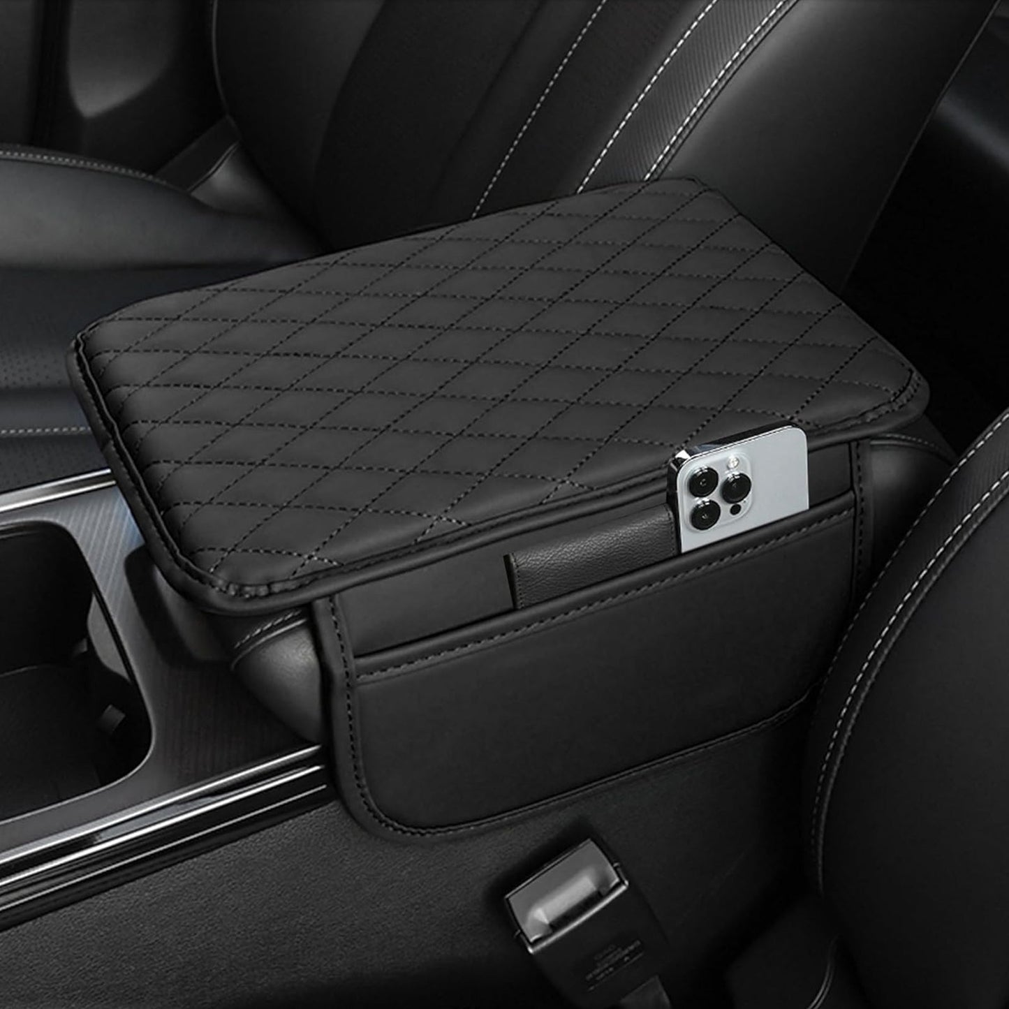 PU Leather Car Armrest Mat