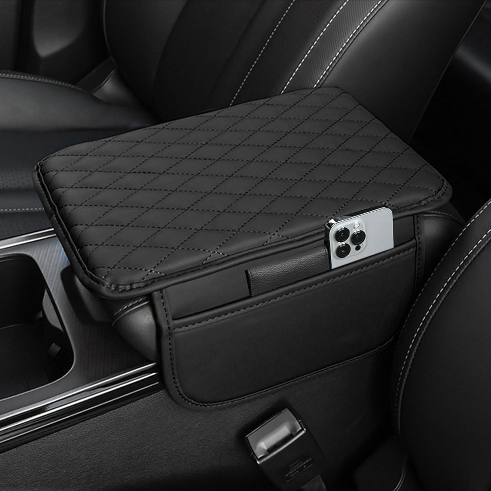 PU Leather Car Armrest Mat