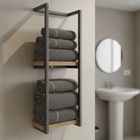 PUREDRY – Porte-serviettes mural élégant – Acier inoxydable résistant à la rouille