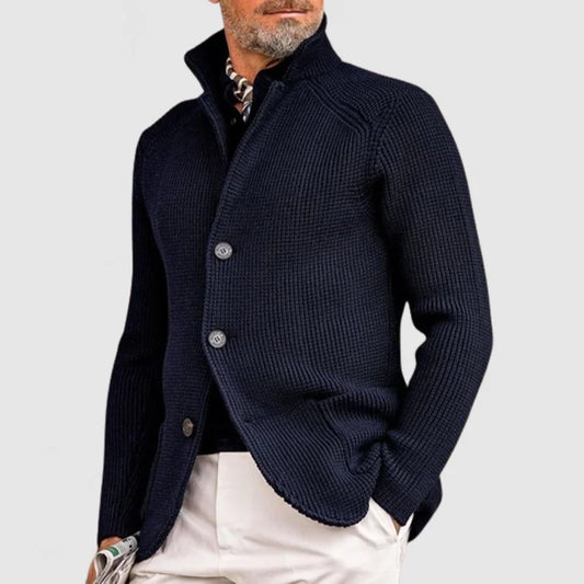 Ramon - Elegant knitted jacket with hood for men, autumn special