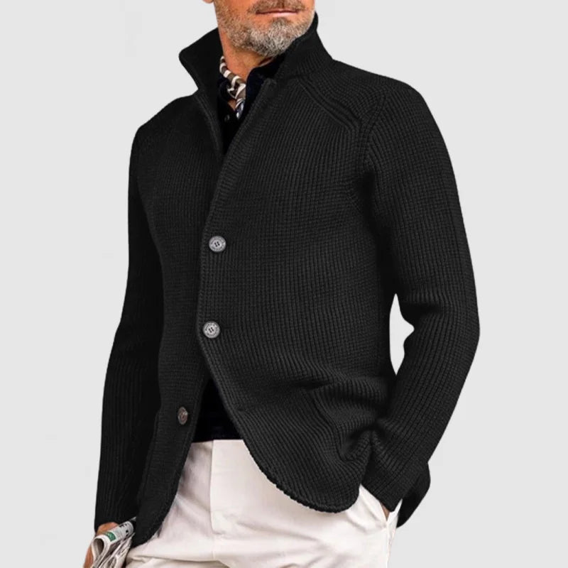 Ramon - Elegant knitted jacket with hood for men, autumn special