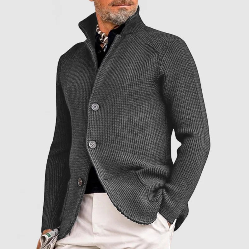 Ramon - Elegant knitted jacket with hood for men, autumn special