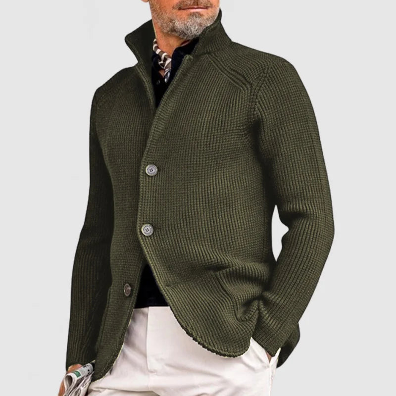 Ramon - Elegant knitted jacket with hood for men, autumn special