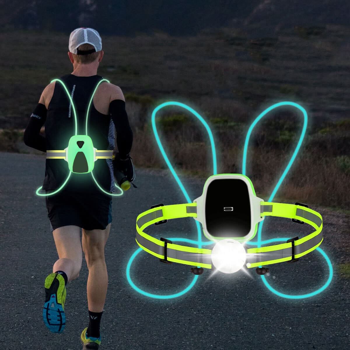 REFLECTGLOW – Adjustable LED Safety Vest for Maximum Visibility