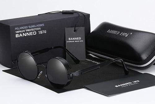 Retro Round Polarized Steampunk Sunglasses | Argo